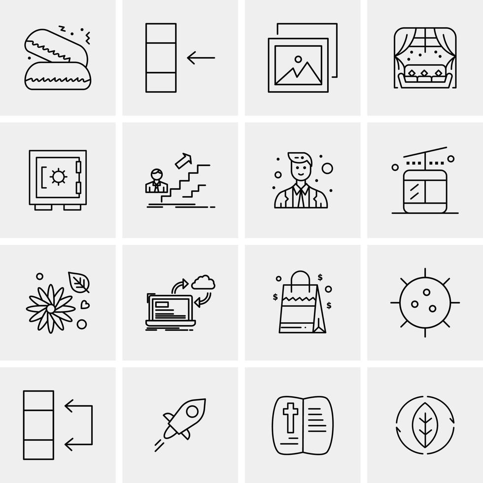 16 universelle Business-Icons Vektor kreative Icon-Illustration zur Verwendung in Web- und mobilen Projekten