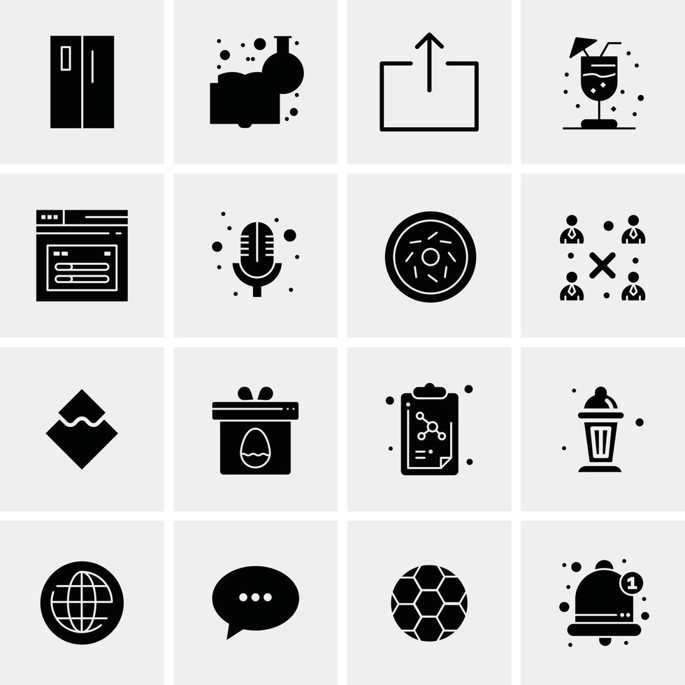 16 universelle Business-Icons Vektor kreative Icon-Illustration zur Verwendung in Web- und mobilen Projekten