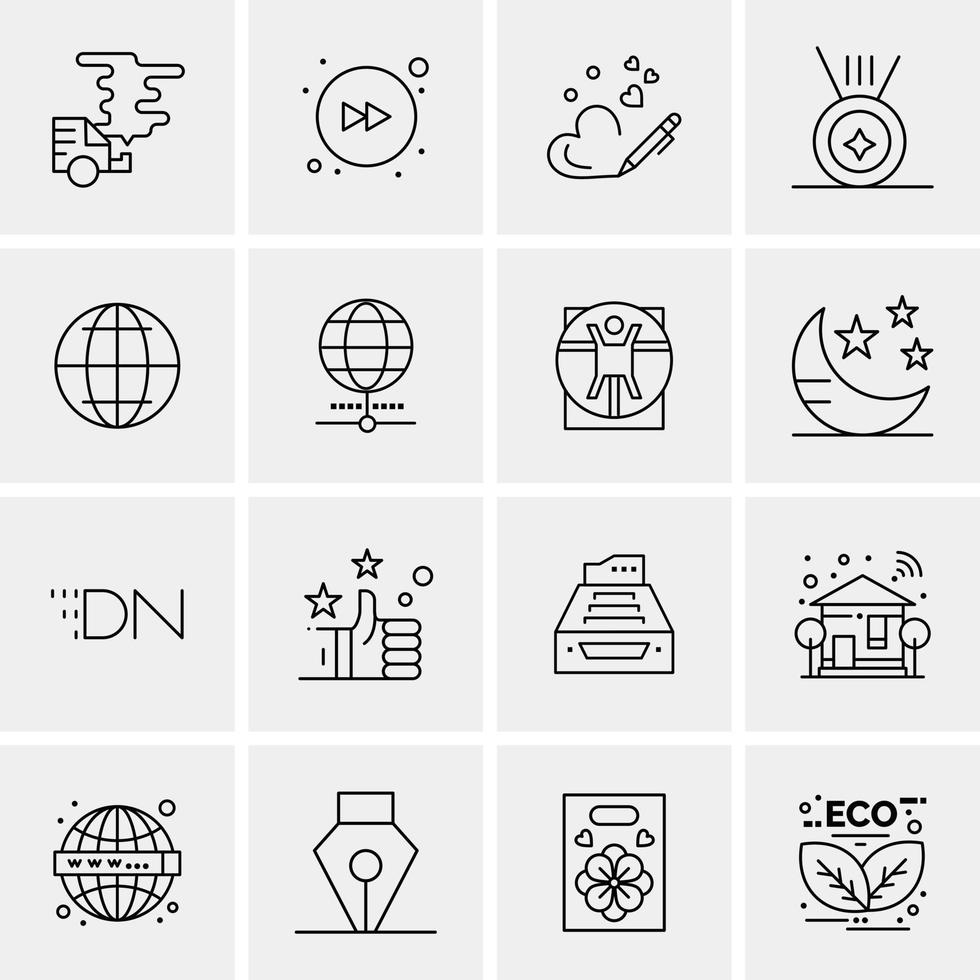 16 universelle Business-Icons Vektor kreative Icon-Illustration zur Verwendung in Web- und mobilen Projekten