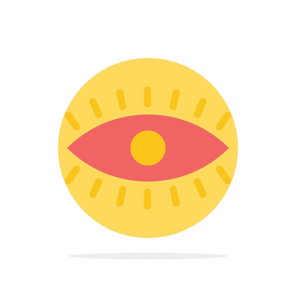 Auge Augen Uhr Design abstrakte Kreis Hintergrund flache Farbe Symbol vektor
