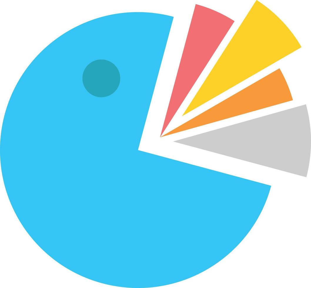 kreisdiagramm präsentationsdiagramm flache farbe symbol vektor symbol banner vorlage