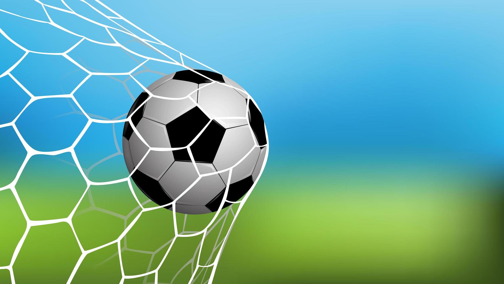 realistisk fotboll eller fotboll i nät med vektor