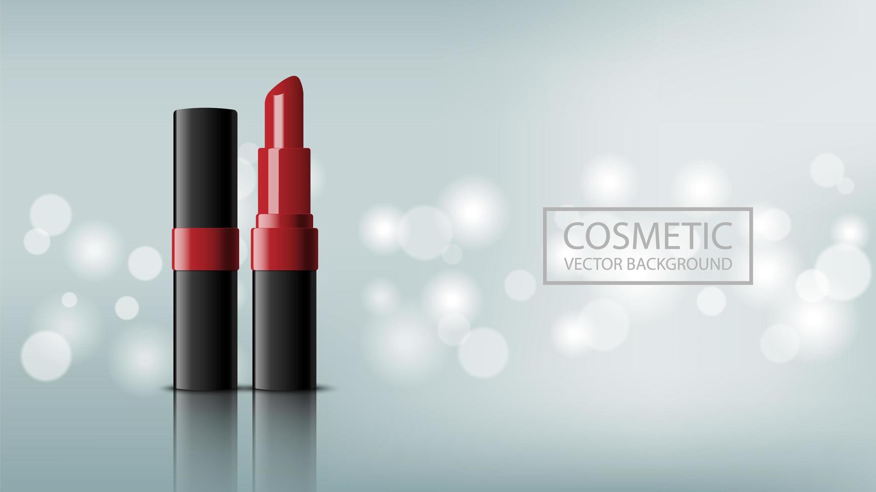 realistisches kosmetisches Design des roten Lippenstifts vektor