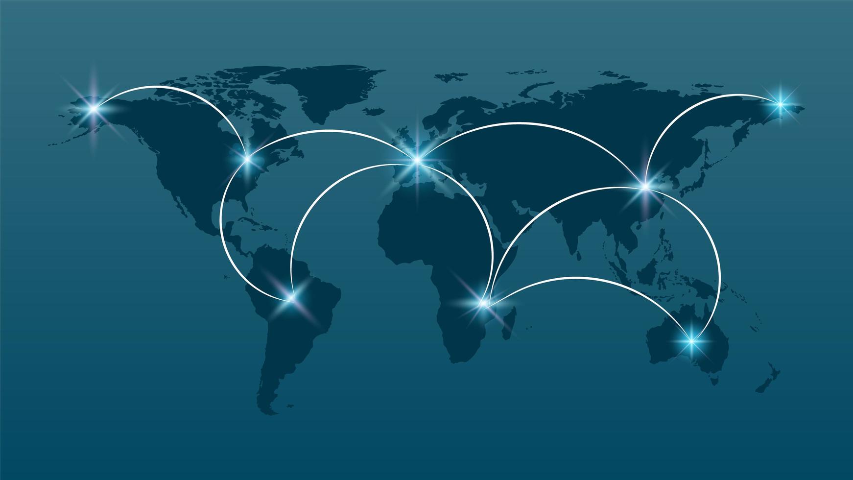 internet och globalt anslutningskoncept vektor