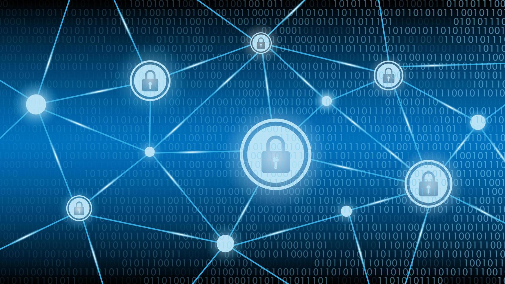 blauer Hintergrund der Sicherheit der Cybertechnologie vektor