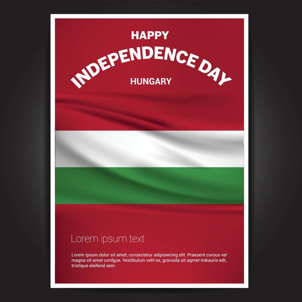 Happy Independence Day Design Kartenvektor mit Flaggen vektor