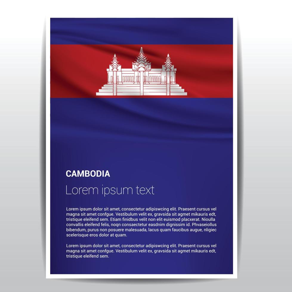 Designvektor der Kambodscha-Flagge vektor