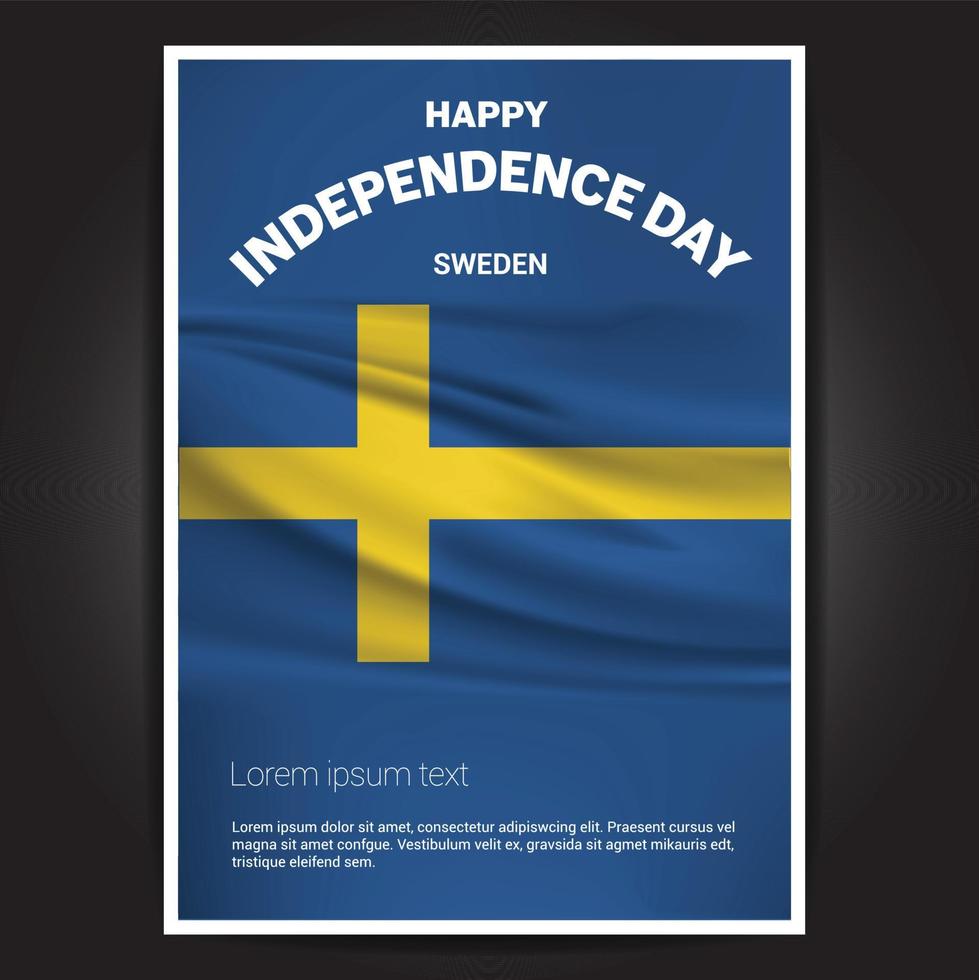 Happy Independence Day Design Kartenvektor mit Flaggen vektor