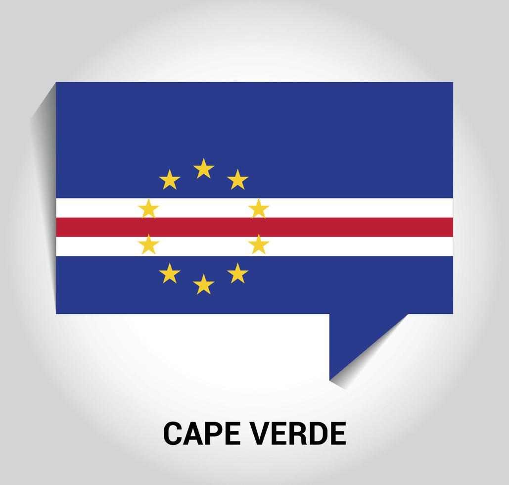 cape verde flagga design vektor