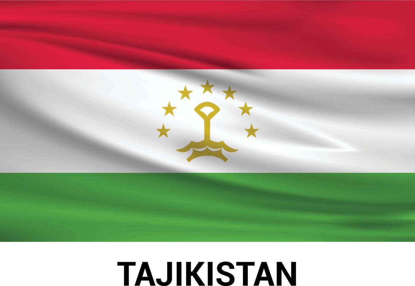 Tadschikistan-Flaggen-Designvektor vektor