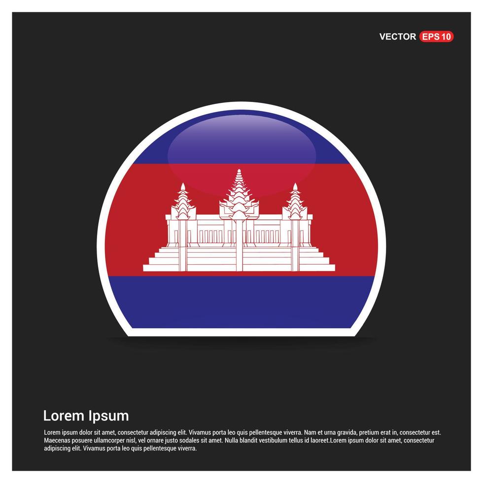 Designvektor der Kambodscha-Flagge vektor