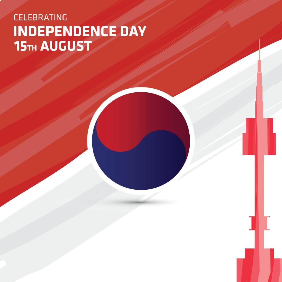 söder korea oberoende dag design vektor