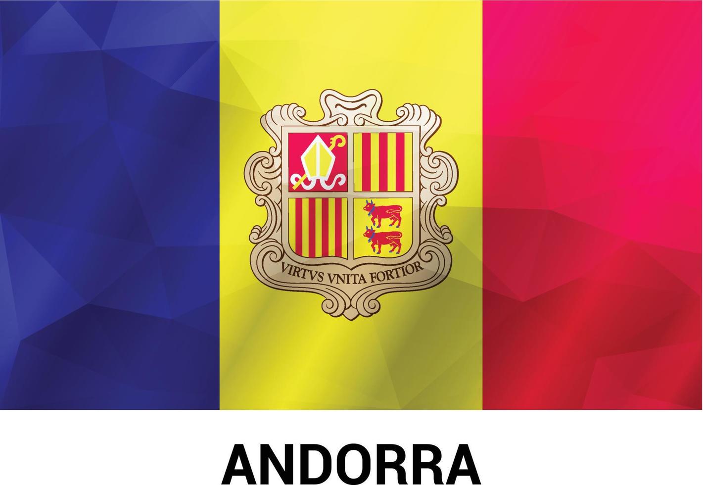 Designvektor der Andorra-Flagge vektor