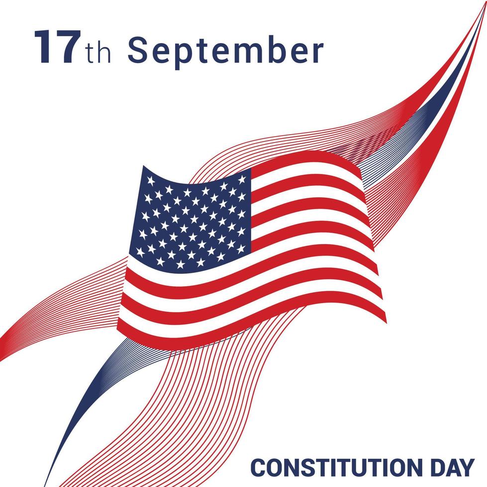 Happy Constitution Day Design Kartenvektor vektor