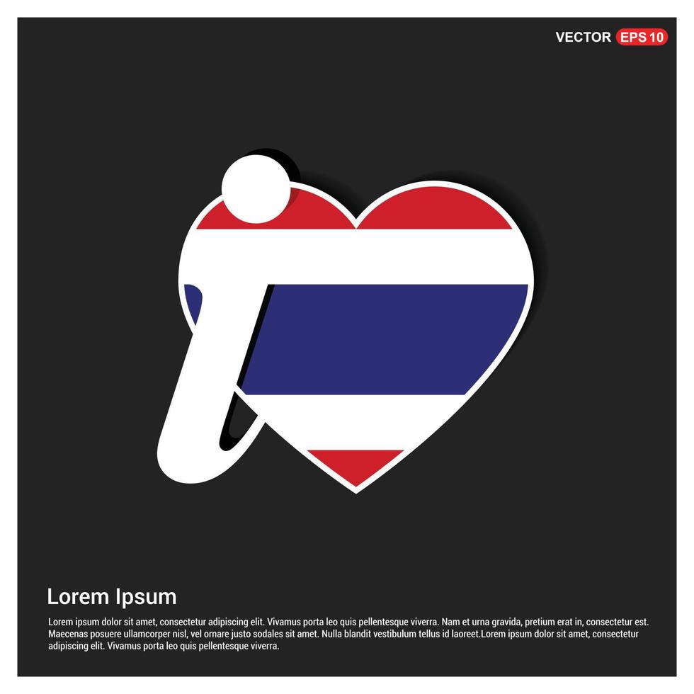 thailand flagga design vektor