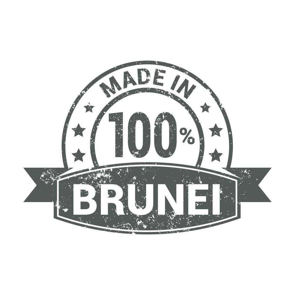 hergestellt in brunei-stempeldesignvektor vektor