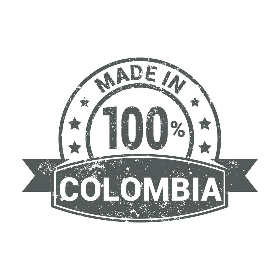 kolumbien, briefmarke, design, vektor