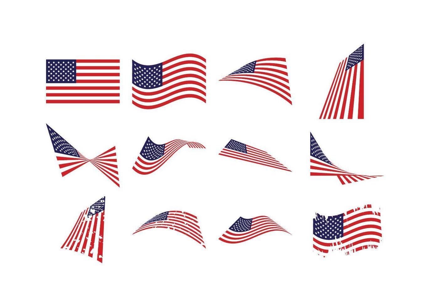 usa flagguppsättning vektor