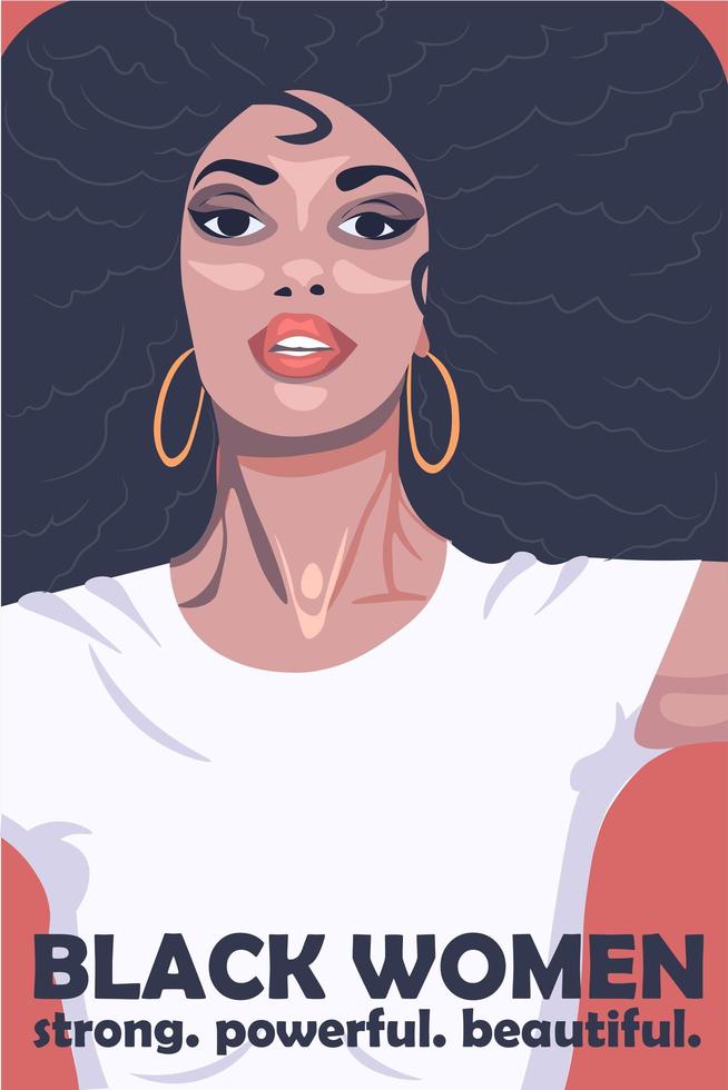 afroamerikansk kvinnakultur affisch vektor