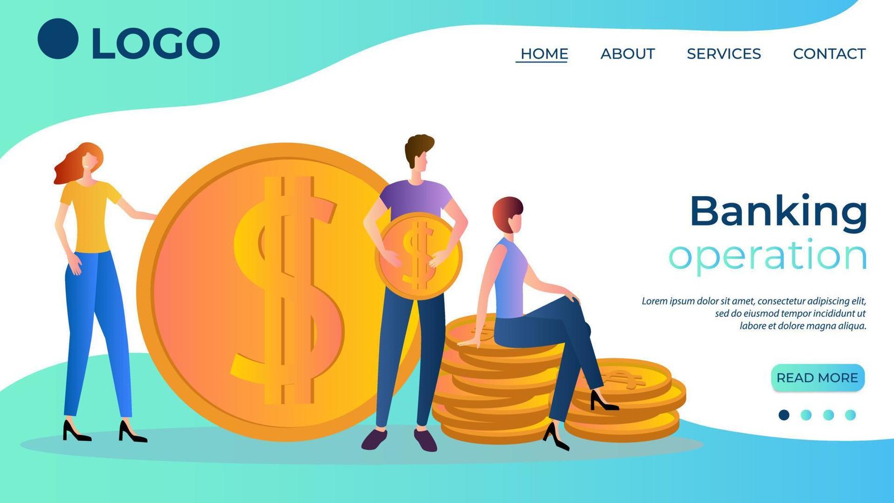 banking.exchange of currency.financial support.concept of financial activity.financial control.the template of the landing page.flat vector illustration.
