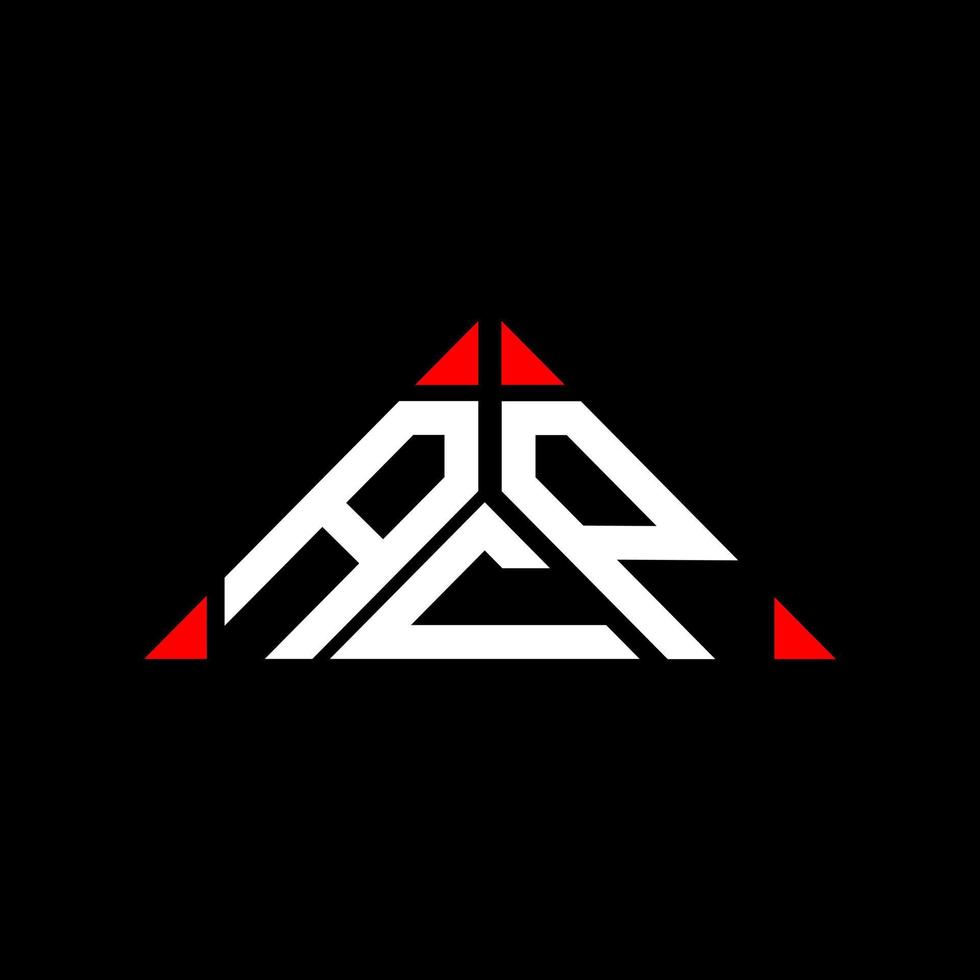 acp brev logotyp kreativ design med vektor grafisk, acp enkel och modern logotyp i triangel form.