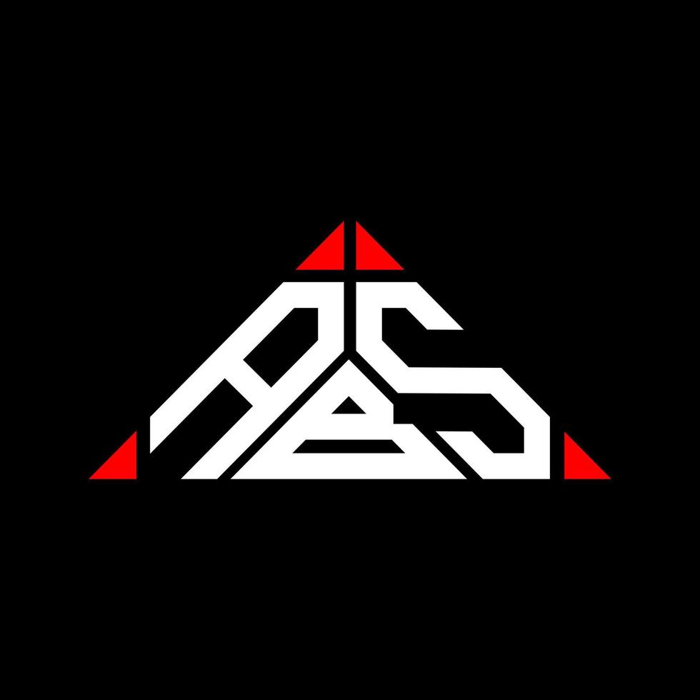 ABS-Brief-Logo kreatives Design mit Vektorgrafik, ABS-einfaches und modernes Logo in Dreiecksform. vektor