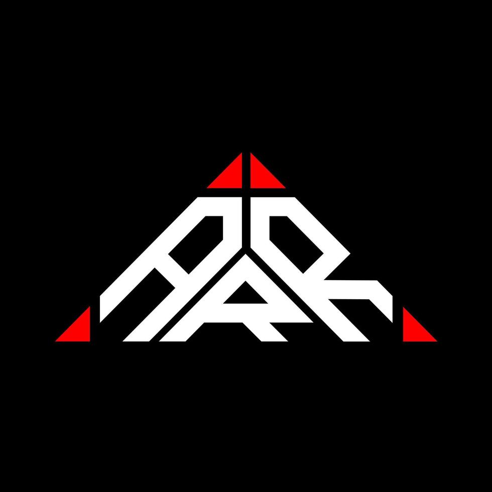 arr Brief Logo kreatives Design mit Vektorgrafik, arr einfaches und modernes Logo in Dreiecksform. vektor