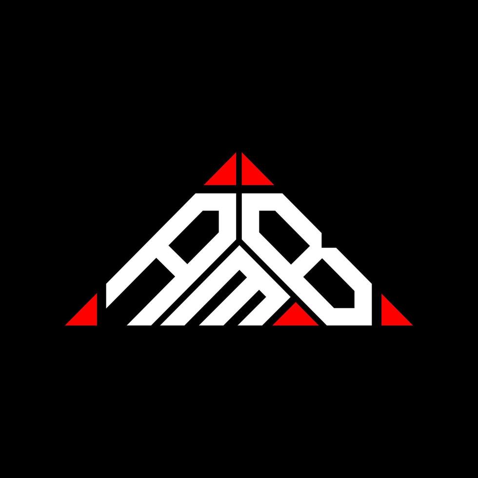 Amb Letter Logo kreatives Design mit Vektorgrafik, Amb einfaches und modernes Logo in Dreiecksform. vektor