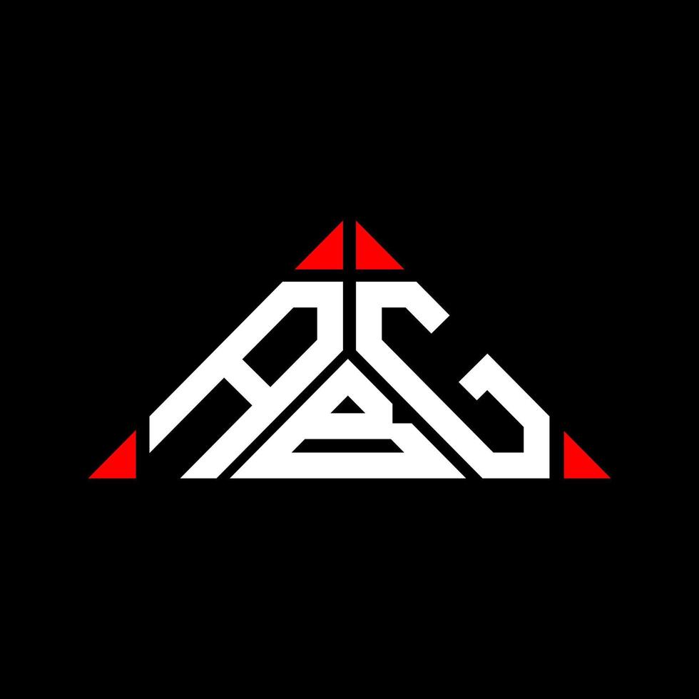 abg Letter Logo kreatives Design mit Vektorgrafik, abg einfaches und modernes Logo in Dreiecksform. vektor
