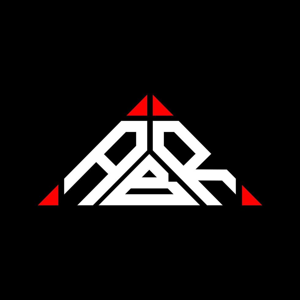abr brev logotyp kreativ design med vektor grafisk, abr enkel och modern logotyp i triangel form.