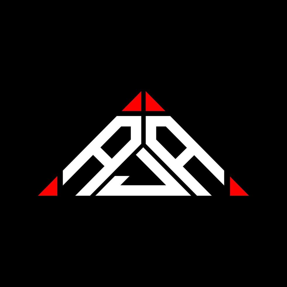 aja buchstabe logo kreatives design mit vektorgrafik, aja einfaches und modernes logo in dreieckform. vektor