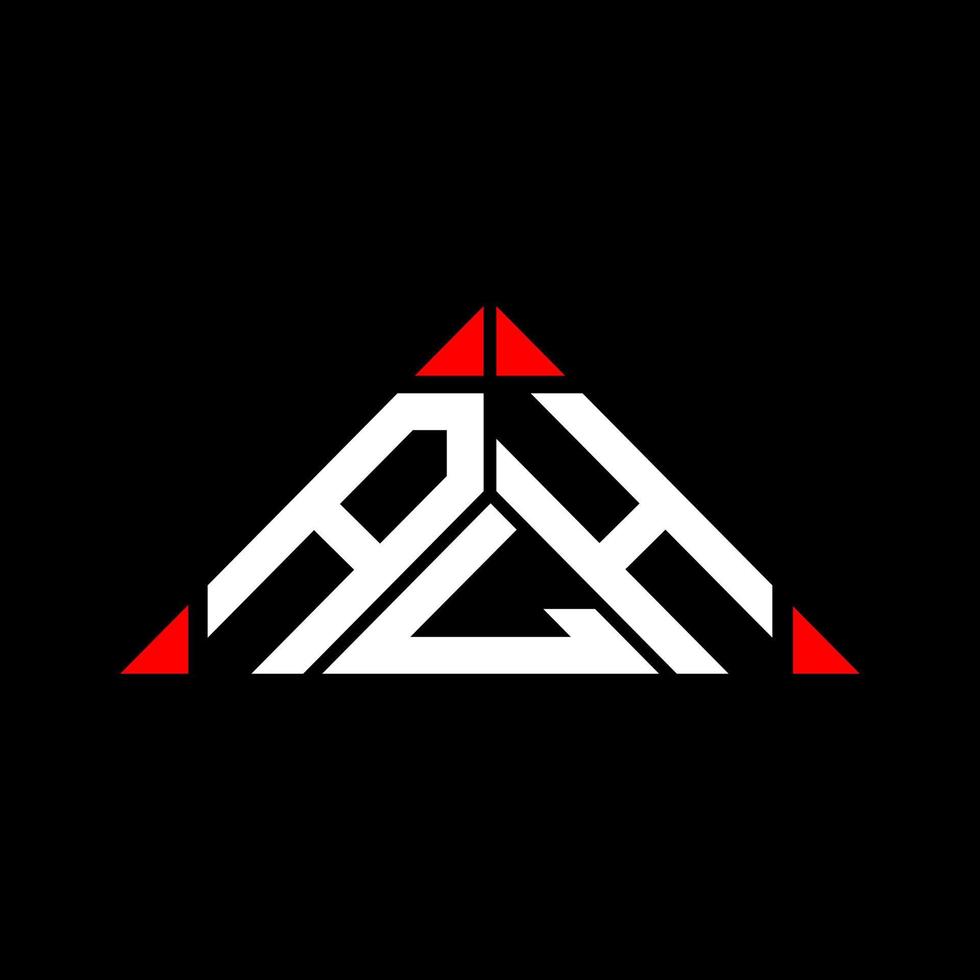 alh brev logotyp kreativ design med vektor grafisk, alh enkel och modern logotyp i triangel form.