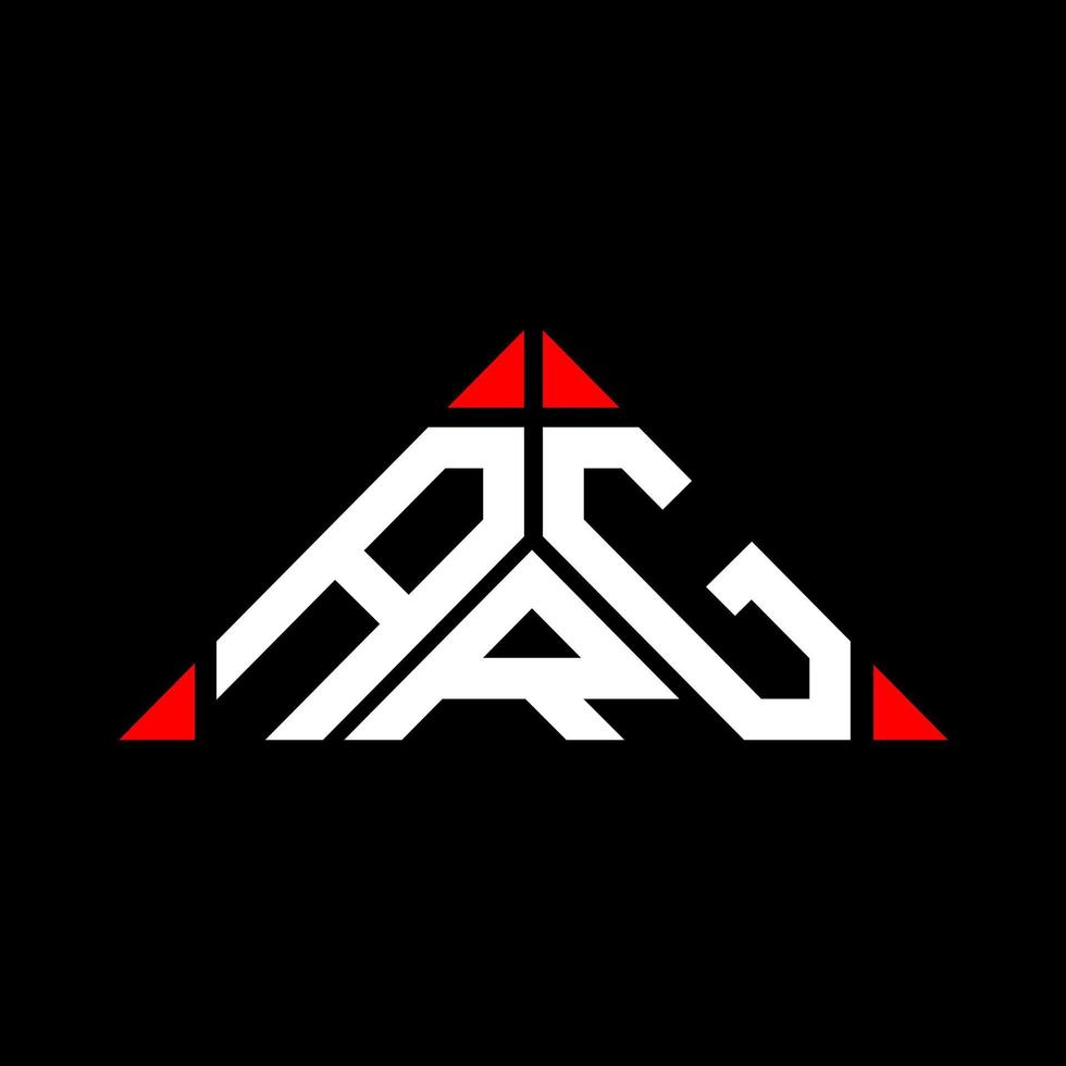arg Brief Logo kreatives Design mit Vektorgrafik, arg einfaches und modernes Logo in Dreiecksform. vektor