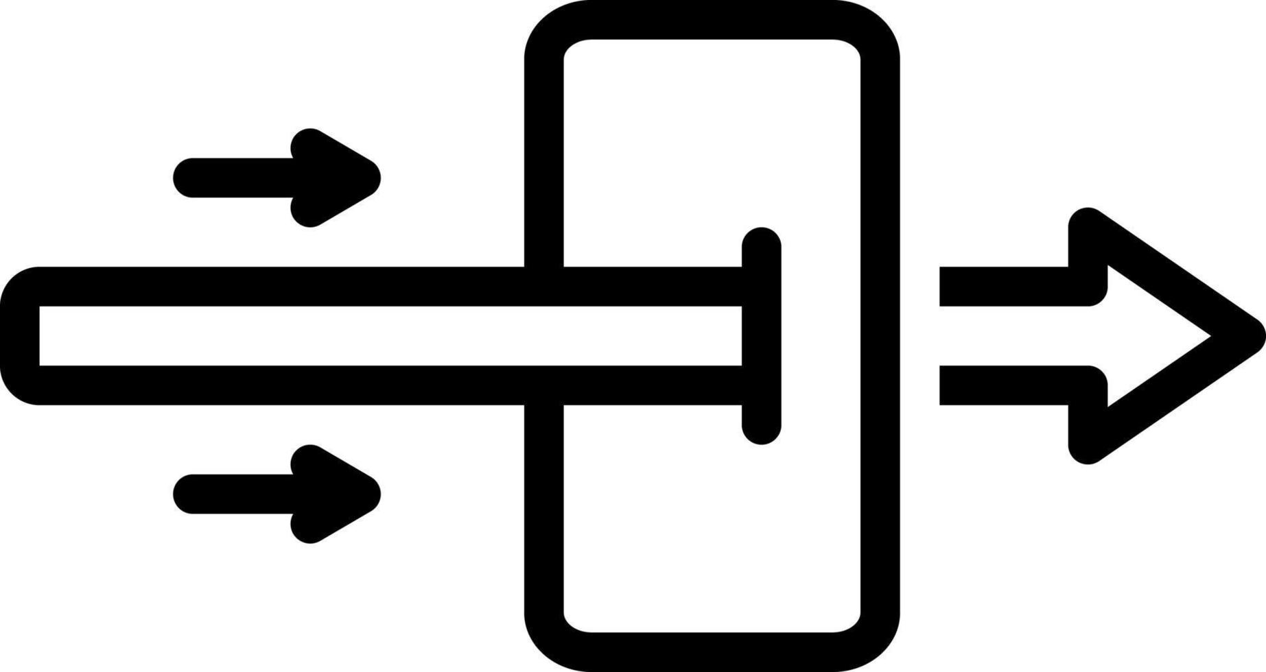 Liniensymbol für Quer vektor