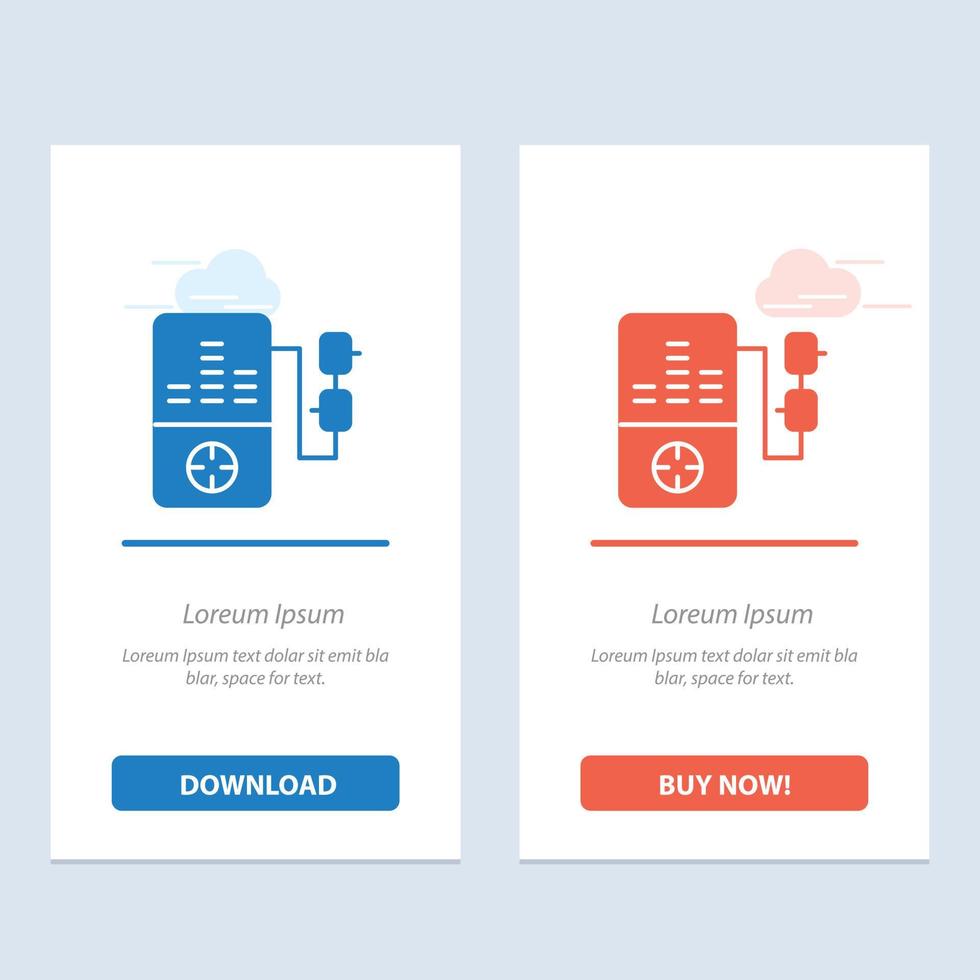musik mp3 abspielen bildung blau und rot jetzt herunterladen und kaufen web-widget-kartenvorlage vektor