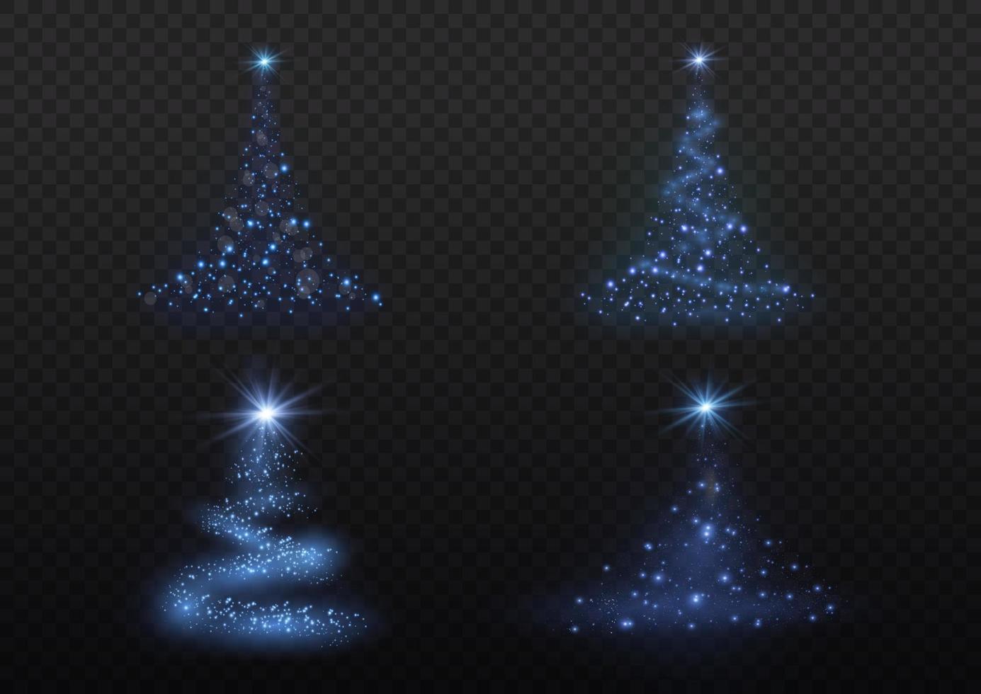 jul träd från ljus vektor bakgrund.gyllene jul träd som en symbol av en Lycklig ny år, en glad jul Semester. gyllene ljus dekoration. ljus skinande