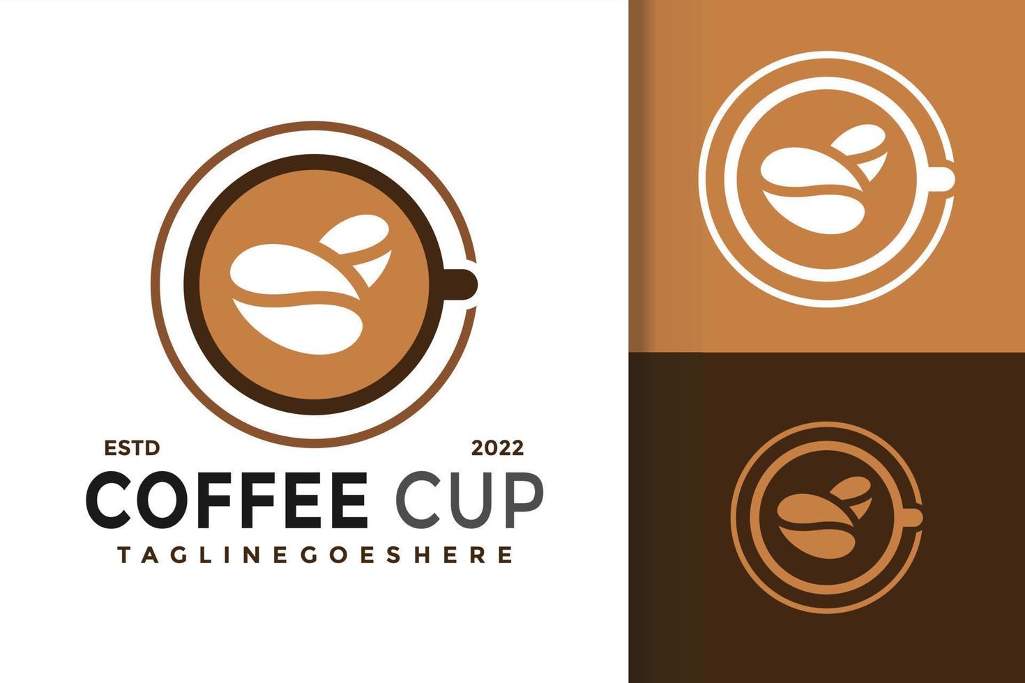 Premium-Logo-Design des Cafés, Vektor der Markenidentitätslogos, modernes Logo, Logodesign-Vektorillustrationsvorlage