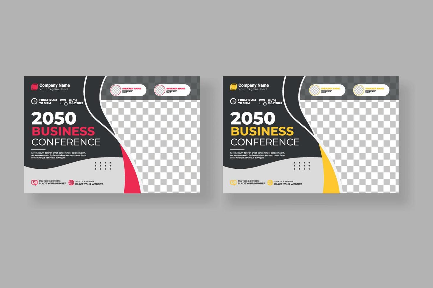 Flyer für Geschäftskonferenzen für Jahresbericht und Broschürenunternehmen mit modernem Design vektor