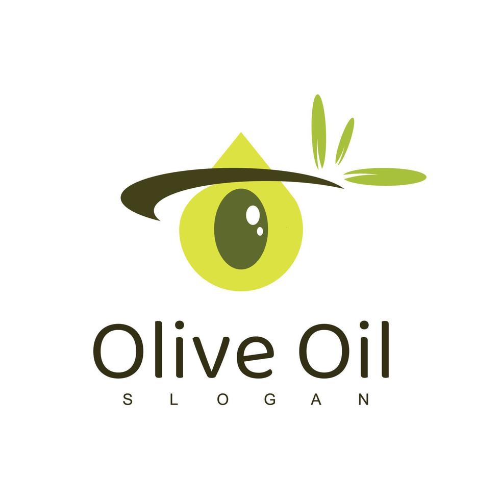 Olivenöl-Logo-Design-Vorlage vektor