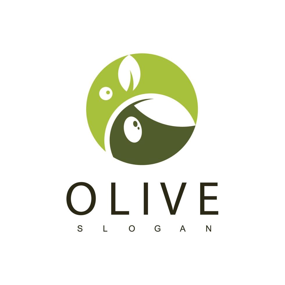 Olivenöl-Logo-Design-Vorlage vektor