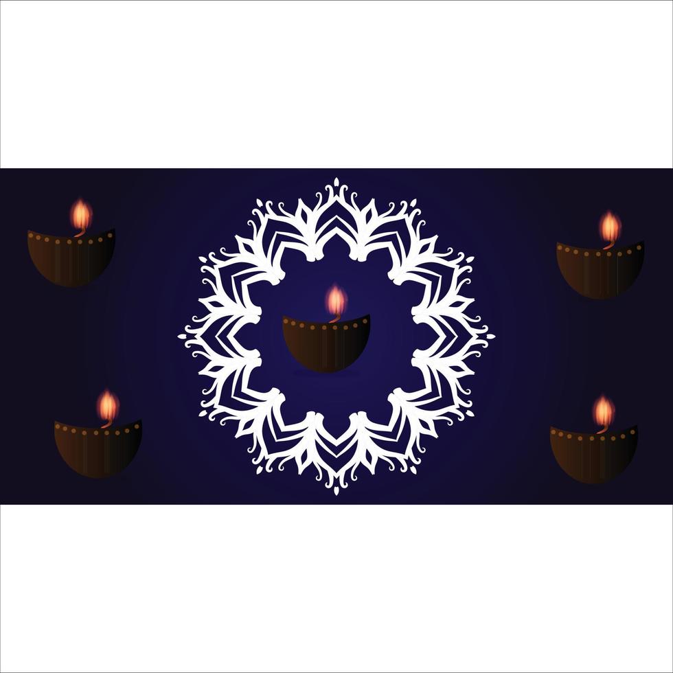 glückliches Diwali-Vektorkunst-Vorlagendesign vektor