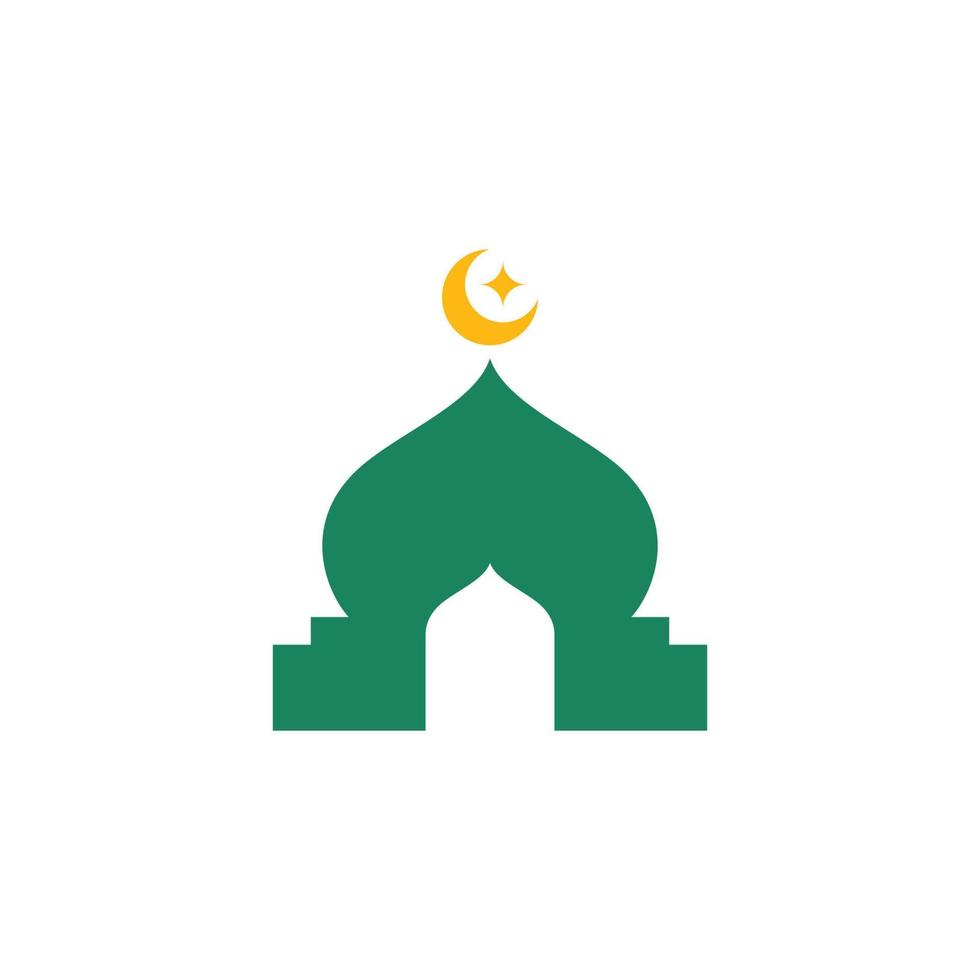 Vektorvorlage für das Logo der islamischen Moschee vektor