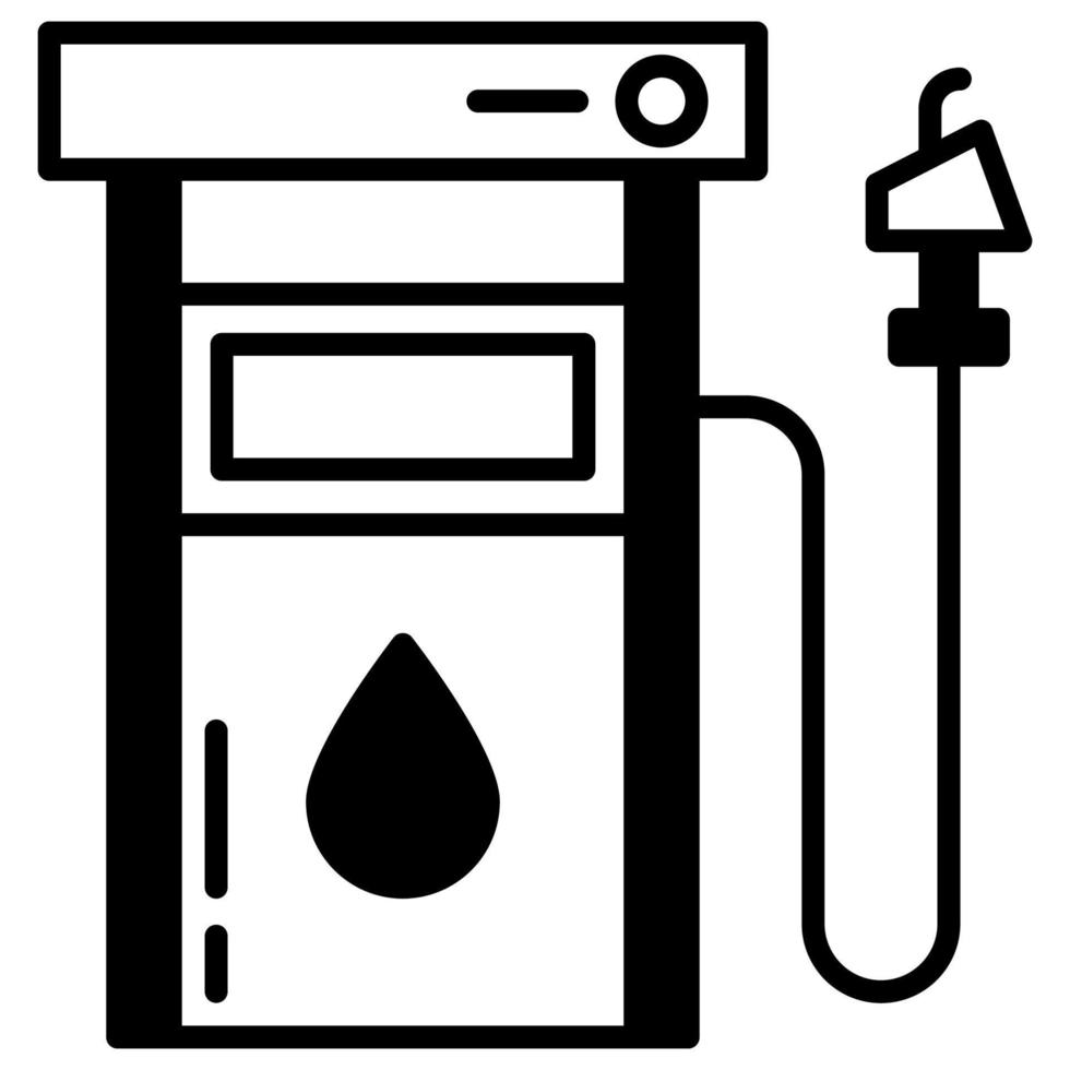 Tankstelle. Werkzeug zum Einfüllen von Benzin vektor