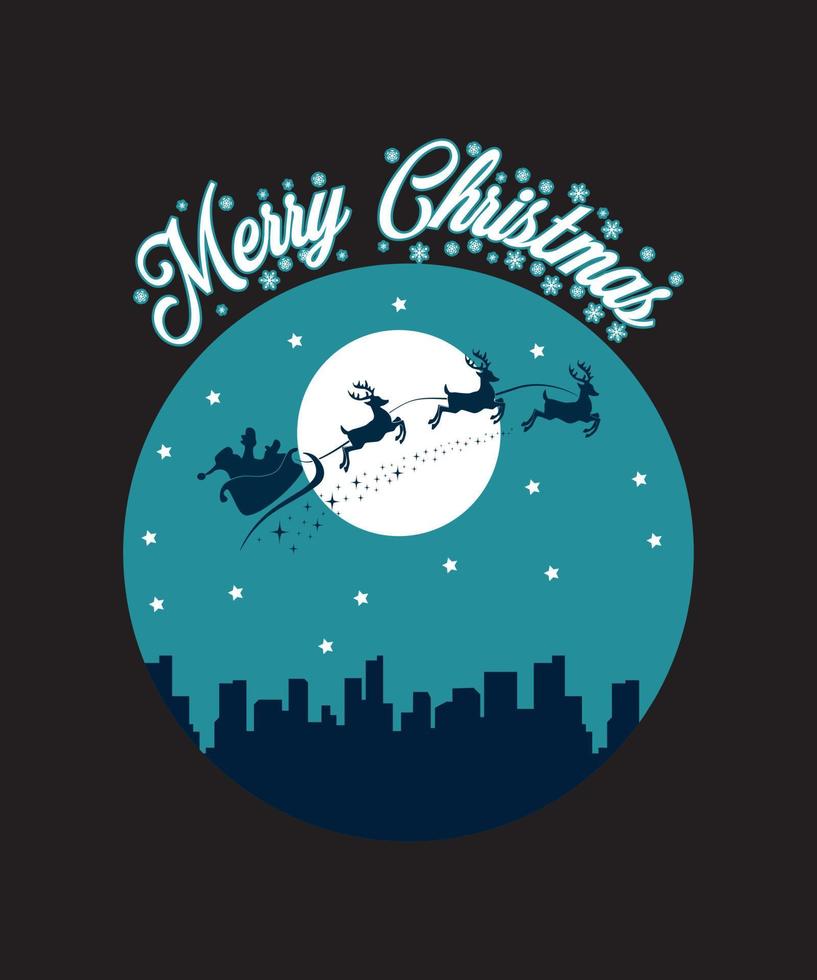 Frohe Weihnachten T-Shirt-Design vektor