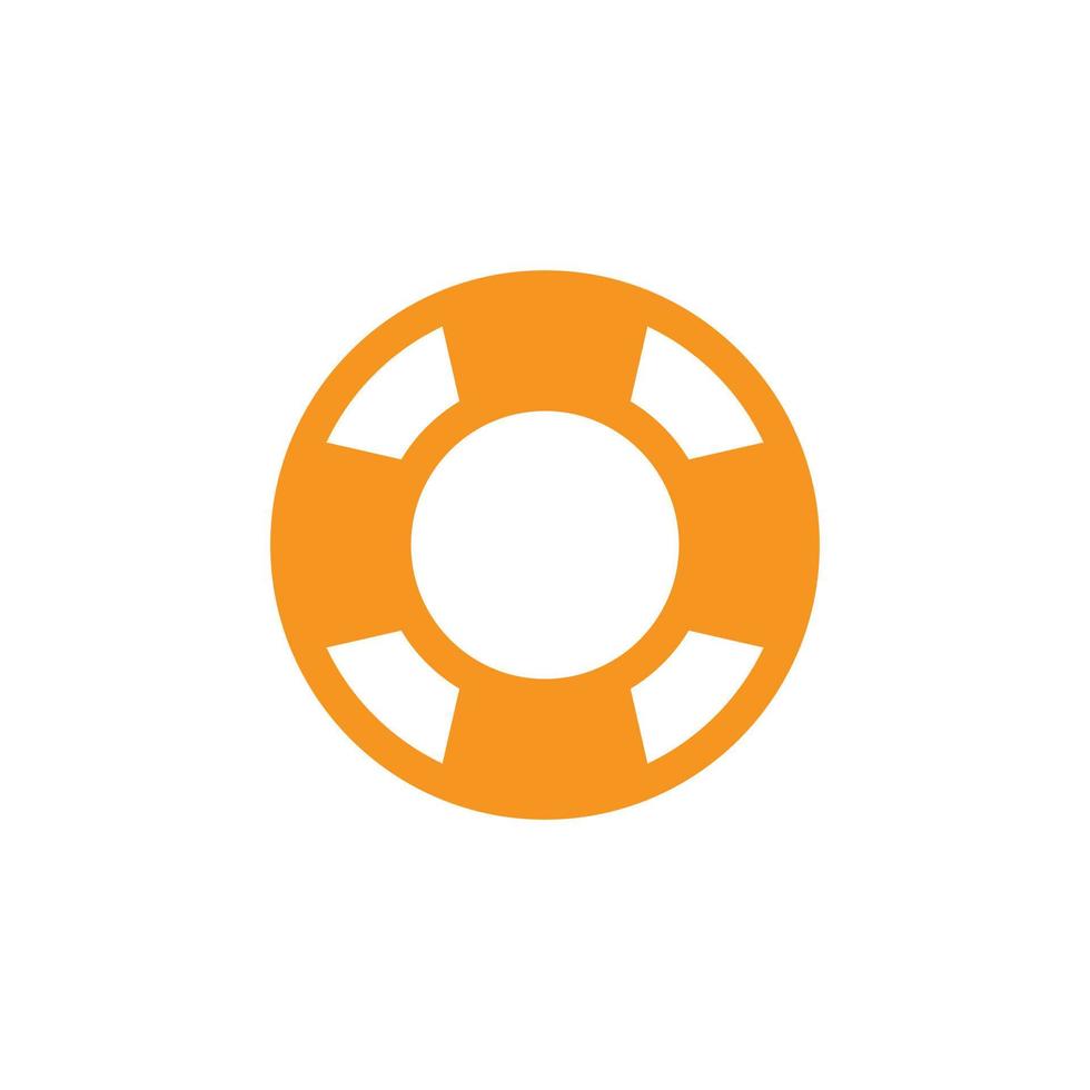 eps10 orange Vektor-Rettungsring oder Rettungsschwimmer-Symbol isoliert auf weißem Hintergrund. Rettungsring, Rettungsring oder Rettungsbootsymbol in einem einfachen, flachen, trendigen, modernen Stil für Ihr Website-Design, Logo und Ihre mobile App vektor