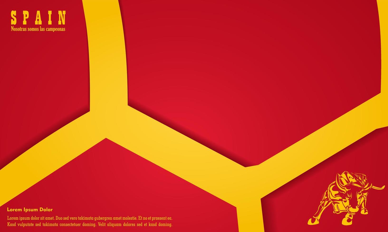 vektor abstrakt bakgrund Spanien flagga, vektor illustration och text, perfekt Färg kombination