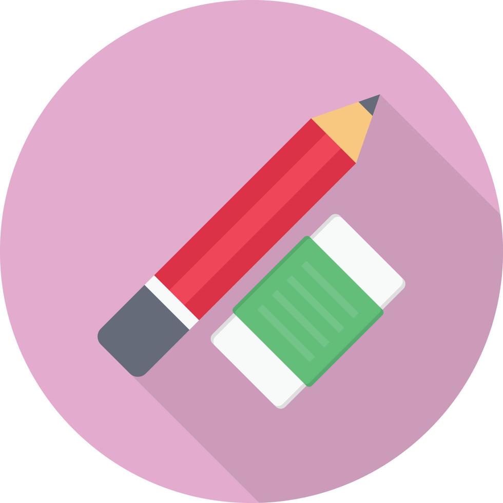 Bleistift-Gummi-Vektorillustration auf einem Hintergrund. Premium-Qualitätssymbole. Vektorsymbole für Konzept und Grafikdesign. vektor