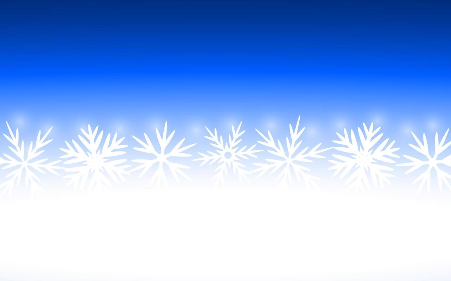 jul blå bakgrund med snöflingor vektor