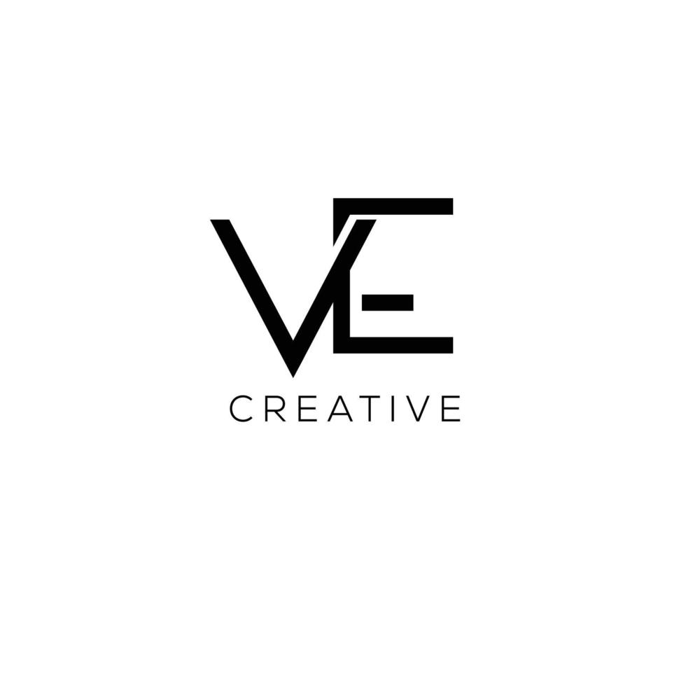 ve Anfangsbuchstabe Logo-Design vektor