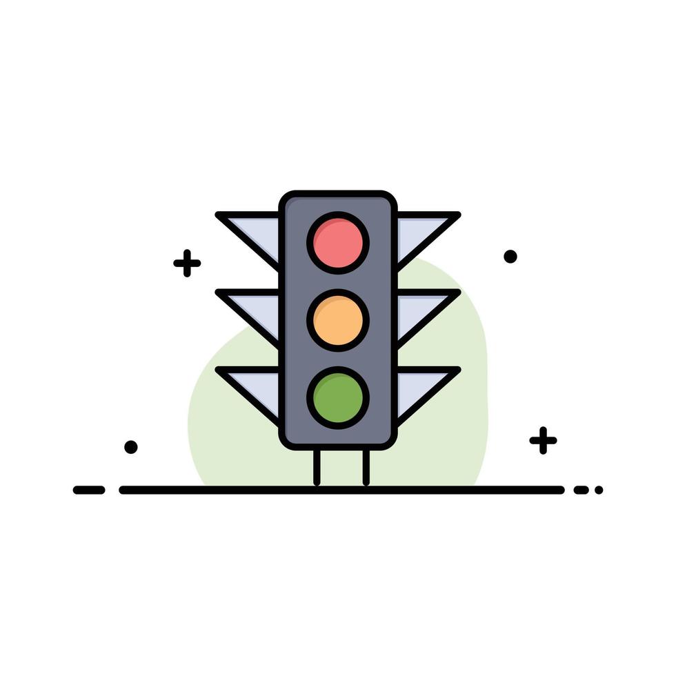 Verkehrszeichen leichte Straße Business Logo Vorlage flache Farbe vektor